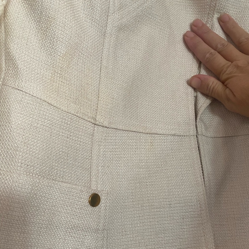 Extenzo Paris Structured Cream Lace Blazer - Picture 5 of 6